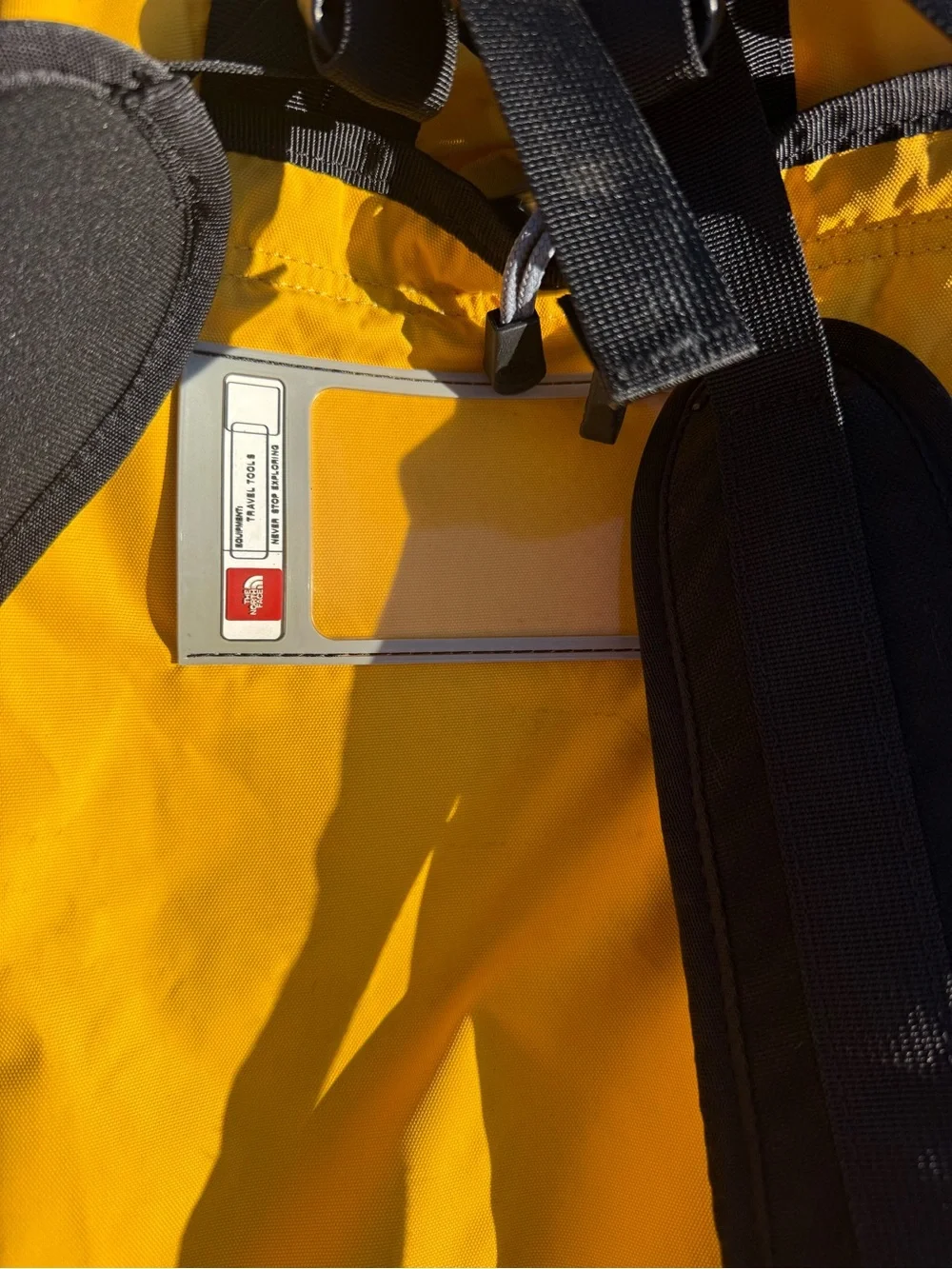 The North Face Yellow and Black Men's Backpack with Padded Straps